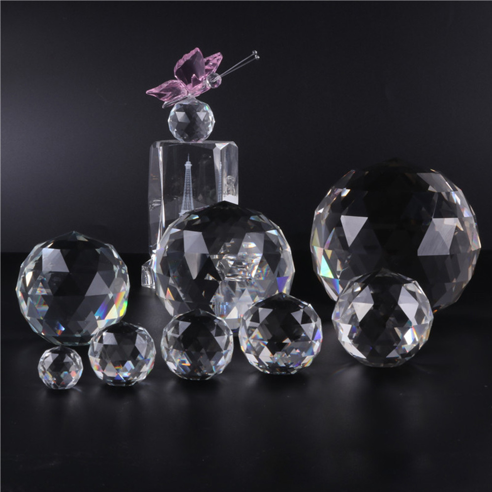 新着セール ガラス 水晶球 6cm クリア カット クリスタル プリズム ガラスボール 装飾