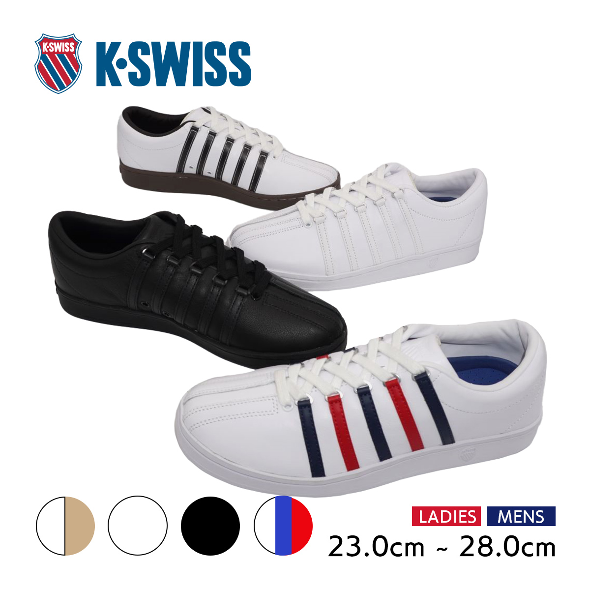 K・SWISS ケースイス CLASSIC クラシック スニーカー メンズ レディース 本革 レザースニーカー ローカット BLACK×BLACK  KS88 送料無料【FT】