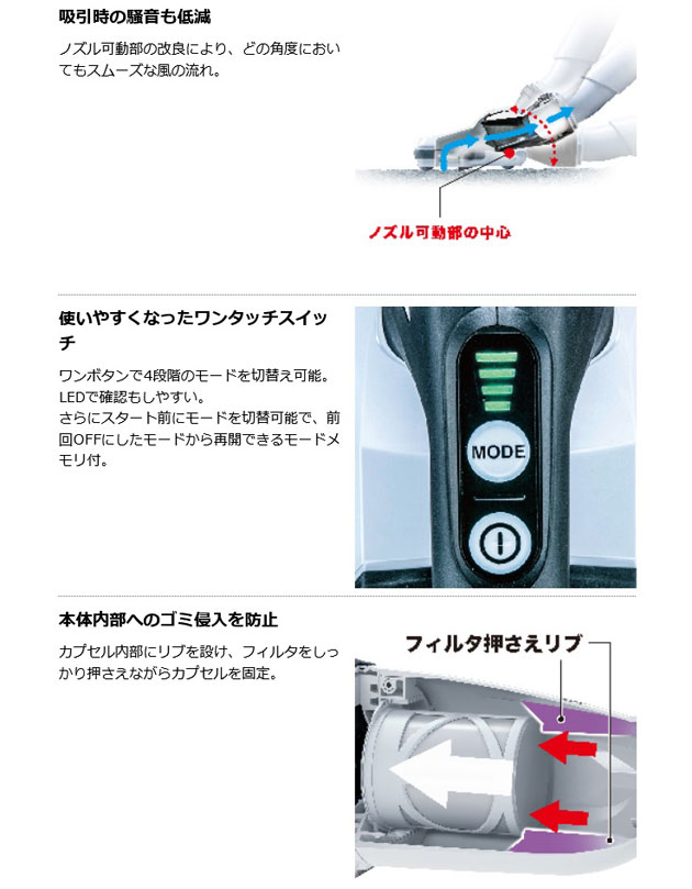 マキタ CL001GRDW 充電式クリーナー カプセル式 40V 2.5Ah(電池・充電