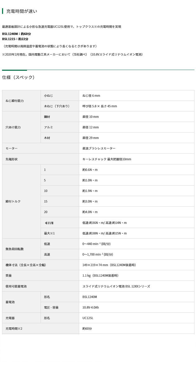 HiKOKI DS12DD(NN) コードレスドライバドリル 10.8V 本体のみ (ビット