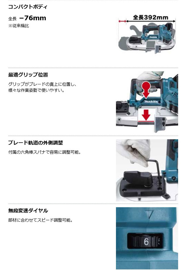 マキタ PB183DZ 充電式ポータブルバンドソー 本体のみ(電池 マキタ PB183DZ 充電式ポータブルバンドソー 本体のみ(電池