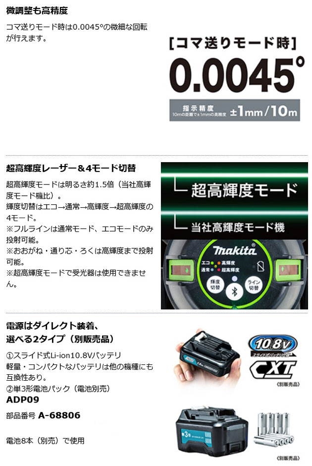 マキタ SK507GDZ 充電式屋内・屋外兼用墨出し器 [フルライン] 10.8V
