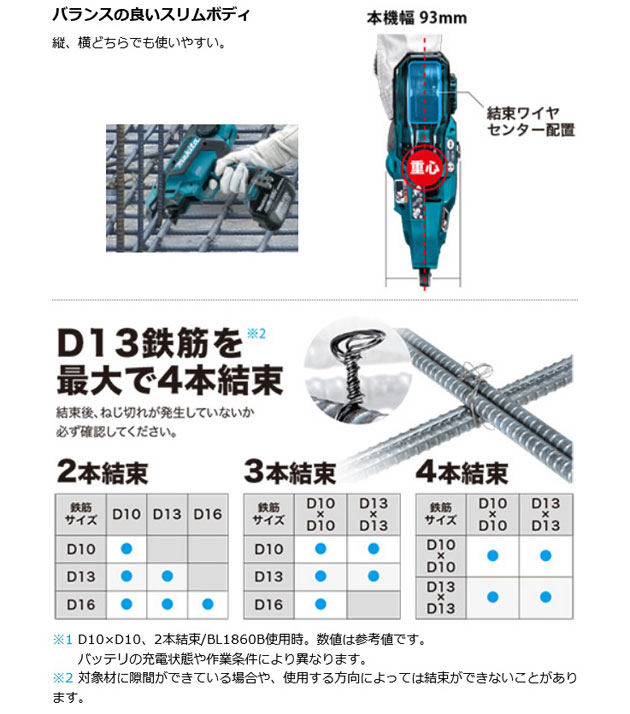 マキタ TR180DZK 充電式鉄筋結束機 本体・ケースのみ(バッテリ・充電器