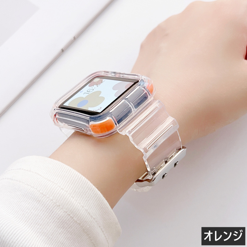 熱い販売 9 series 透明 クリア ベルト バンド Watch Apple 8 38 41mm 7 ダッフィー