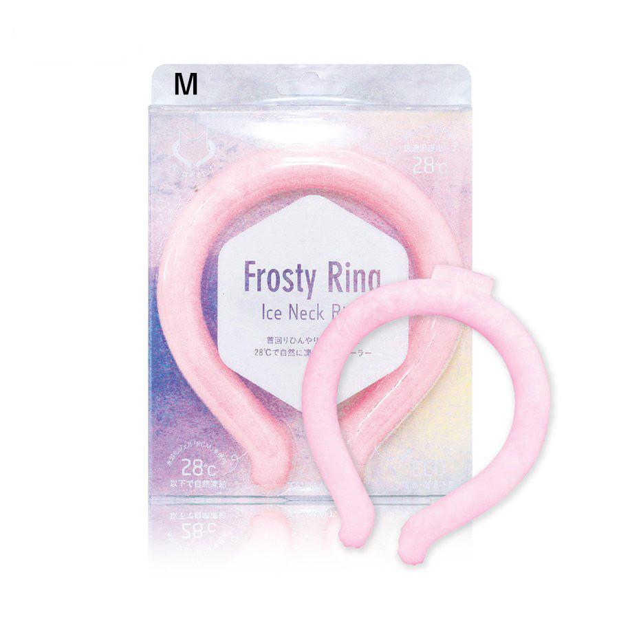 ネッククーラー Frosty Ring ピンク ブルー Mサイズ フロスティリング アルミパック 接触冷感 冷却 クール 爽快 解熱 夏用品 猛暑対策 熱中症対策 冷感 1個