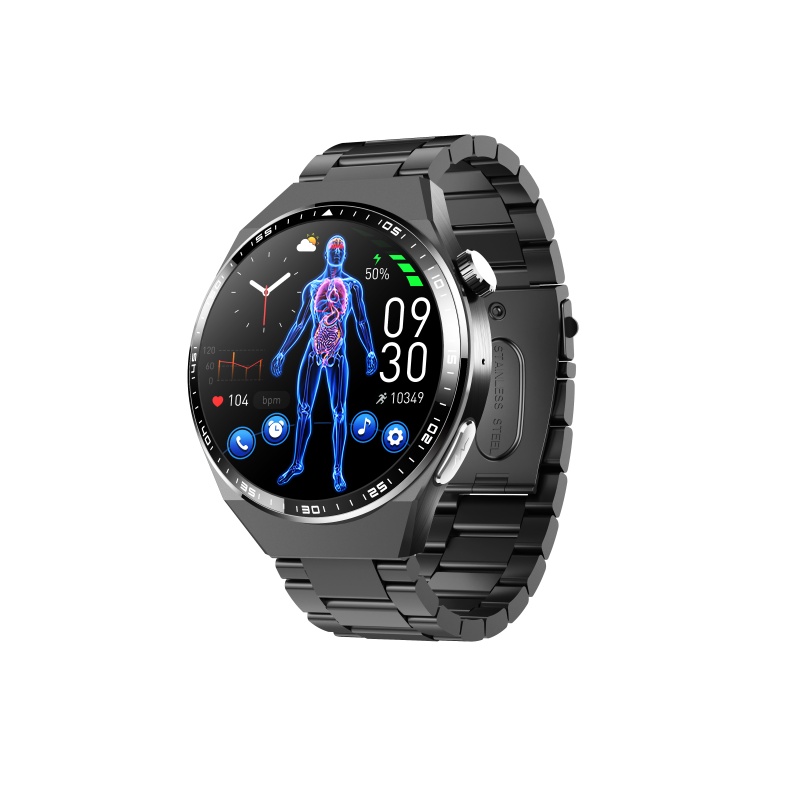 スマートウォッチ 医療レベル健康管理 ECG心電図 体組成 血液成分分析 bluetooth5.3通話 体温 心拍数 血中酸素 音楽制御 血圧 睡眠監視 歩数計 爆買の画像