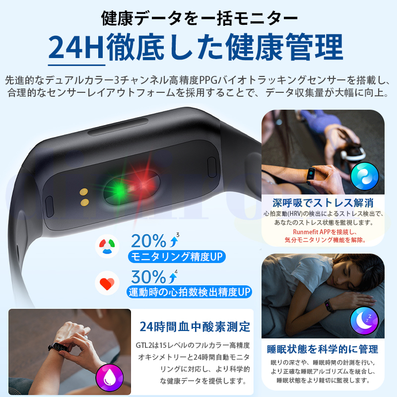 血圧など即時測れる 健康ベルトーセールです。 2025新発売】スマートウォッチ 日本製センサー 24H健康管理 血圧測定