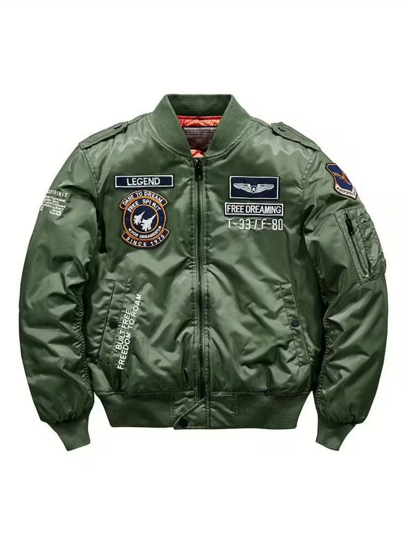 【2026年新作】メンズ ヘビーデューティー 厚手 ナイロン ボンバージャケット フルジップ開閉 スタンドカラー & フルジップ フライトスーツ | ブランド登録なし | 03