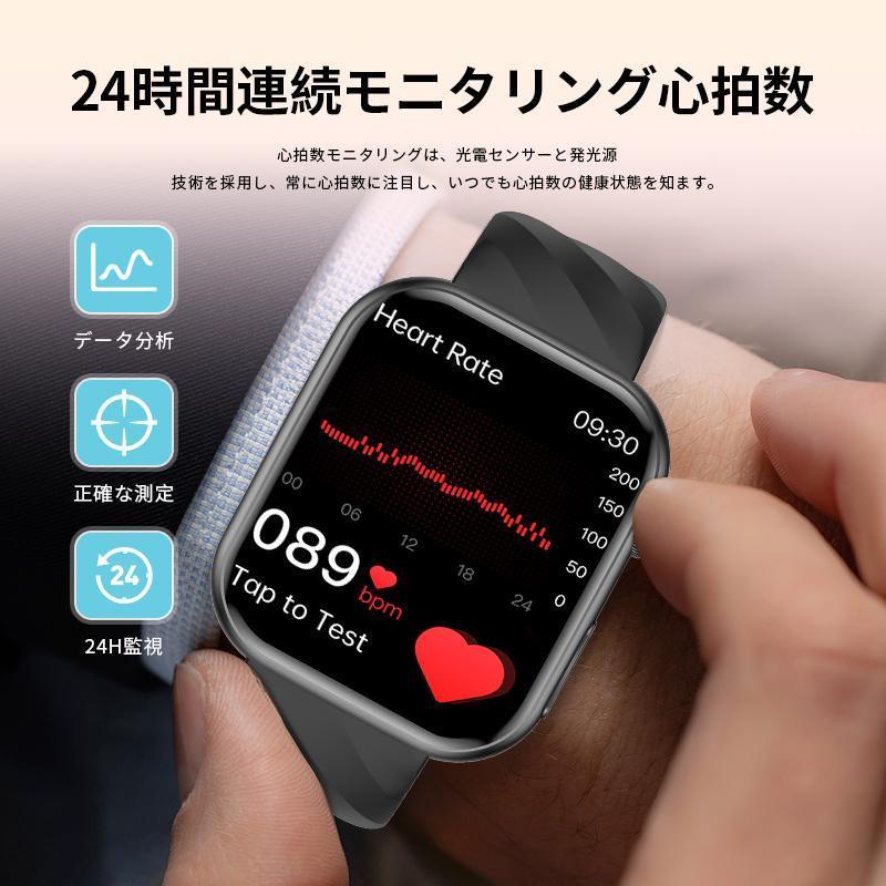 2026最新 スマートウォッチ 血圧測定 糖値 心電図ECG+PPG 通話機能付き