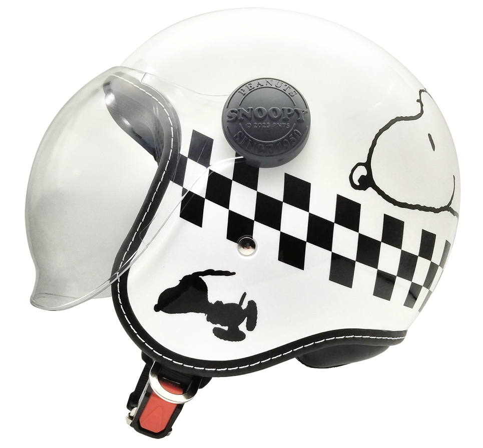 セ-ブル　スヌ-ドファー SNOOPY 【NEW】スヌーピーチェッカフラッグ ジェットヘルメット