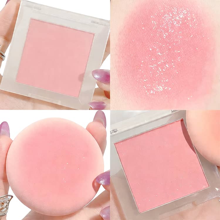 チーク ラメ 頬紅 メイクアップ ふわほっぺチーク 毛穴レス ナチュラル