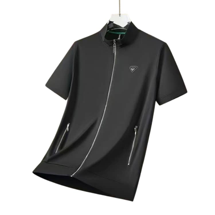 半袖 ジップアップ 紳士服 スタンドカラー ビジネス 半袖ジャケット