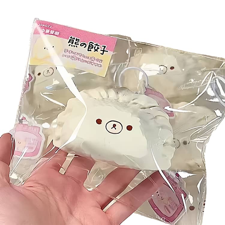 スクイーズ 低反発 おもちゃ 餃子 くま 100g mellojoy ぷにぷに