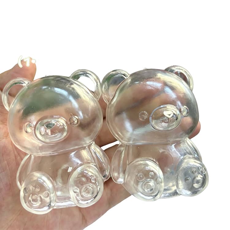 5個セット ぷにぷに くま型 DIYスクイーズ 空ボール 透明スクイーズ