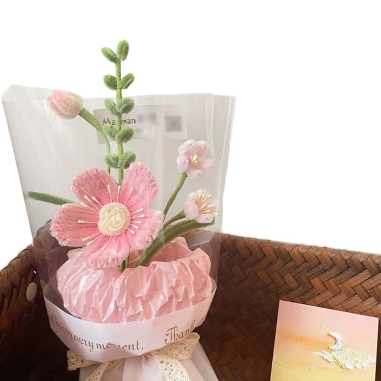 花束 【完成品】モールフラワー 枯れない花 手作りブーケ プレゼント