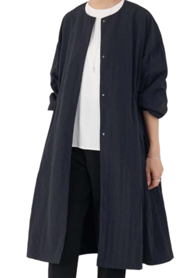 スプリングコート 薄手 ワンピース 軽い 春服 フレアーコート バルーン