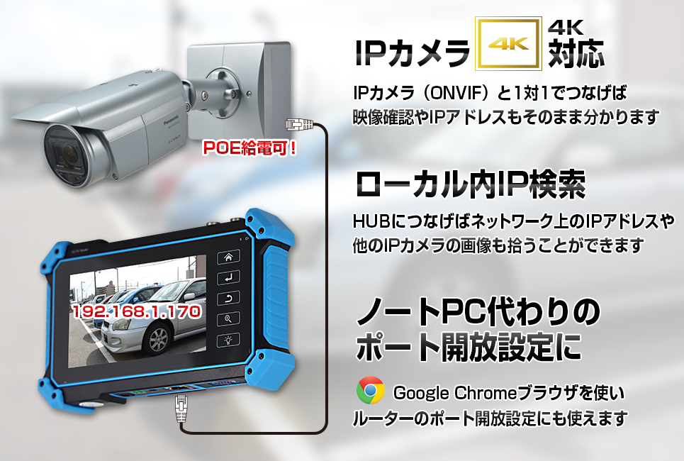ポータブルモニター ハンディモニター 防犯カメラ HD-SDI対応 5インチ