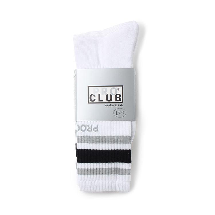 PRO CLUB プロクラブ メンズ ストライプ クルーソックス STRIPE CREW SOCK 03PC0902 | PRO CLUB | 02