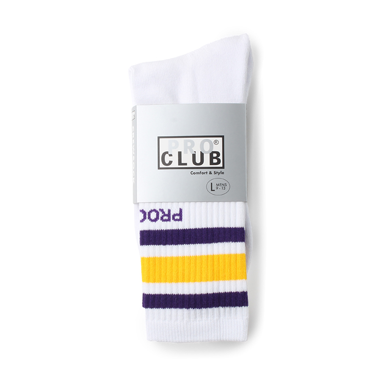 PRO CLUB プロクラブ メンズ ストライプ クルーソックス STRIPE CREW SOCK 03PC0902 | PRO CLUB | 03