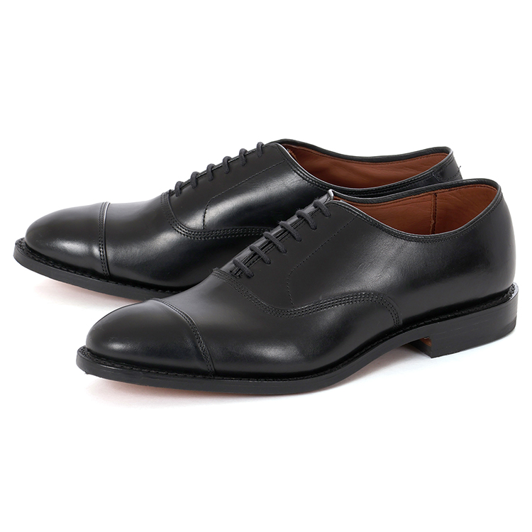 試着交換OK！アレンエドモンズ　希少Vintage sanford　USA製　キャップトゥ　ビジネスシューズ〈黒/BLACK/ブラック〉size7.5D/メンズ//men's 菅NO.WZE-48 90s Allen Edmonds 