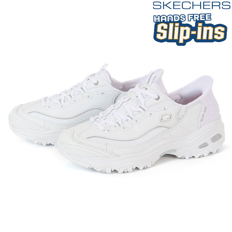 SKECHERS Slip-ins ホワイト スニーカー SKECHERS スケッチャーズ SLIP-INS DLITES NEW SCENE スリップ