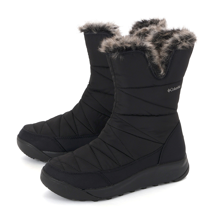 Columbia コロンビア ブーツ BOOTS MINX SLIP 5 WIDE BLACK TITANIUM ミンクス スリップ ファイブ ワイド ( オムニヒート BK2306-010BLK ) Columbia（コロンビア） W MINX SLIP V WIDE ミンクス スリップ