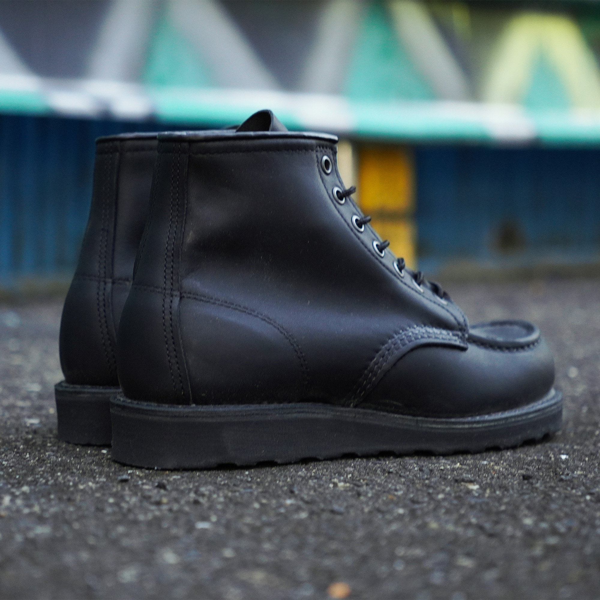 RED WING ワークブーツ 黒 レザーモカシンブーツ ハイカット REDWING - レッドウィング／RED WING ワークブーツ シューズ 靴