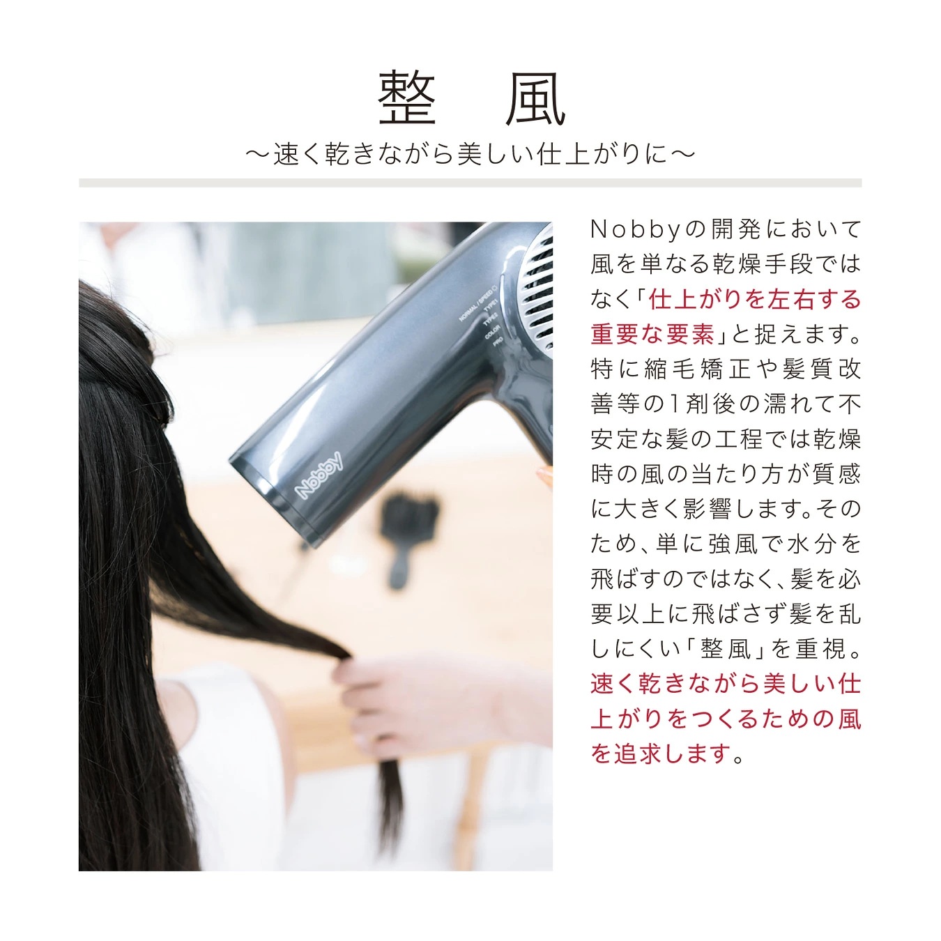 ヘアードライヤーNobby ND840A マイナスイオンドライヤー (ノビー