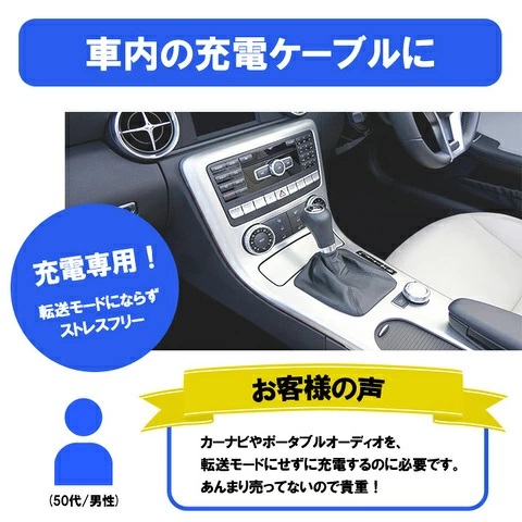 【アウトレット】充電専用 USB usb-c ケーブル USB-A to typeC 50cm *1本 関連画像4