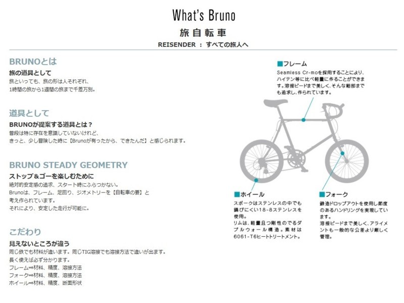 BRUNO(ブルーノ) MINIVELO 20 ROAD DROP CHROME PLATE 