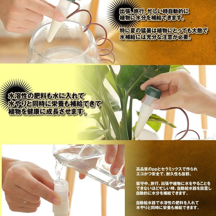 16個セット 自動水やり器観葉植物 自動給水器 自動 自宅 植木鉢 観葉植物 留守中 旅行 園芸 盆栽 栄養補給 木 サイフォン 高耐久 水やり当番 8-MIZUTOUBAN |  | 02