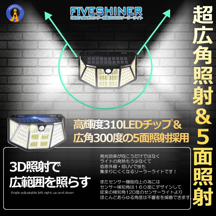 カオナシ センサーライト Amazon.co.jp : A-ZONE ソーラー街灯 センサーライト 800W 屋外