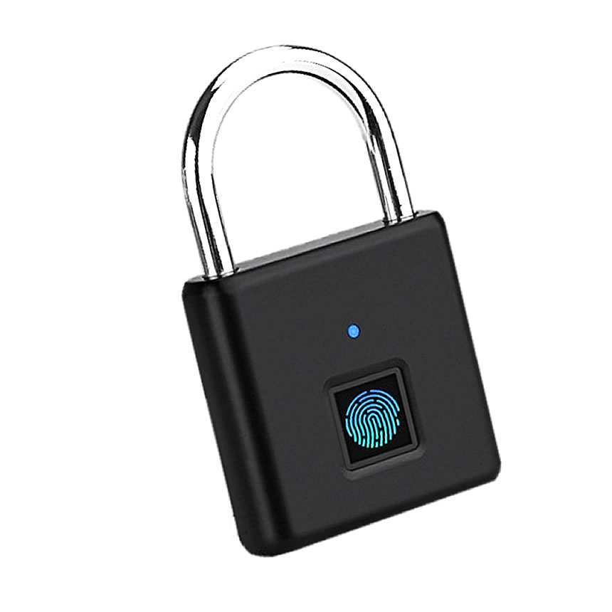 2個セット 指紋スマートロック 南京錠 指紋認証 USB充電式 防塵 防水