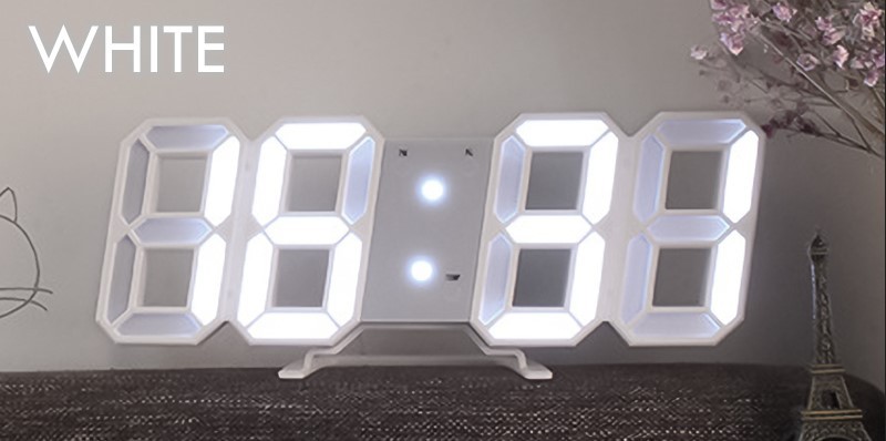 デジタル 置時計 3D LED 目覚まし 時計 壁掛け クロック デジタル時計 ゲーミングPC ホワ...