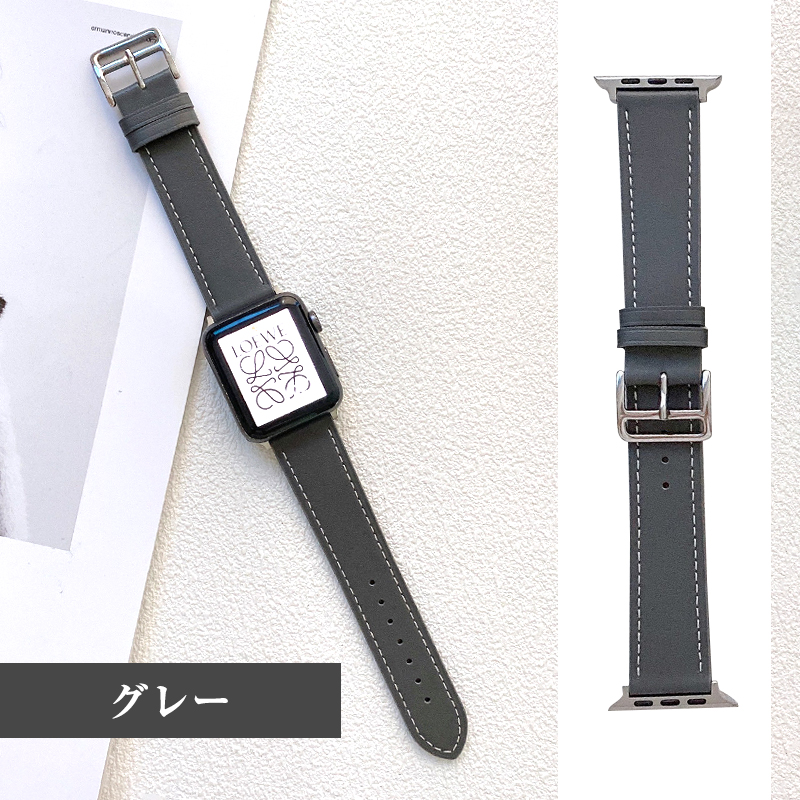 アップルウォッチ バンド スマートウォッチ くすみカラー レザー アップルウォッチ バンド スマートウォッチ くすみカラー レザー