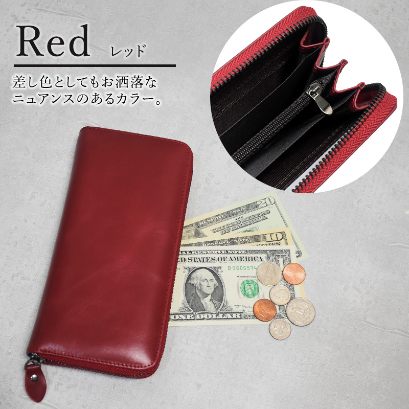 長財布 メンズ 財布 黒 おしゃれ レザー 本革 ラウンドファスナー L字