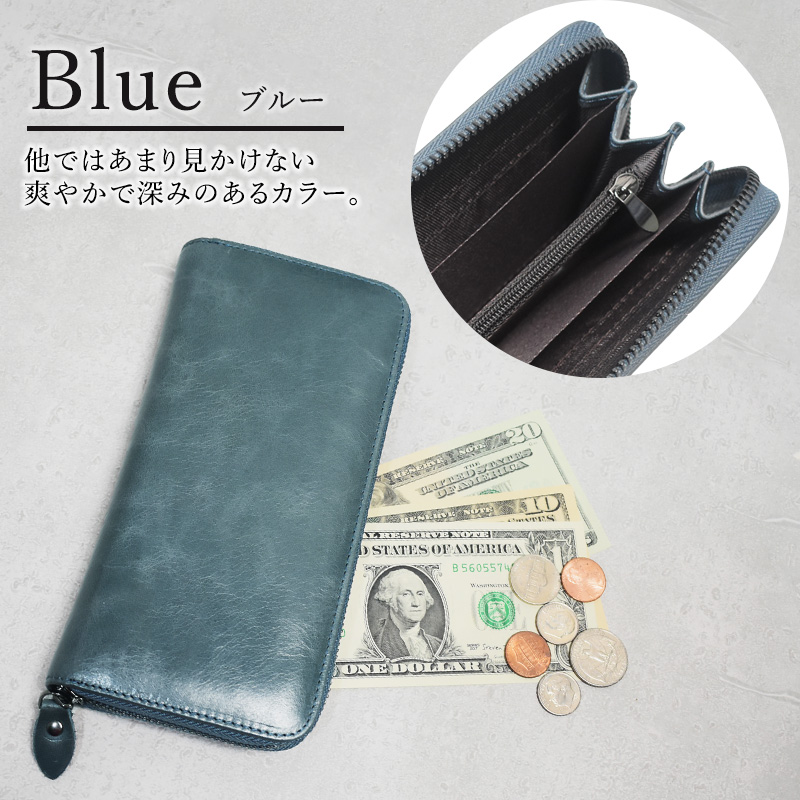 長財布 メンズ 財布 黒 おしゃれ レザー 本革 ラウンドファスナー L字