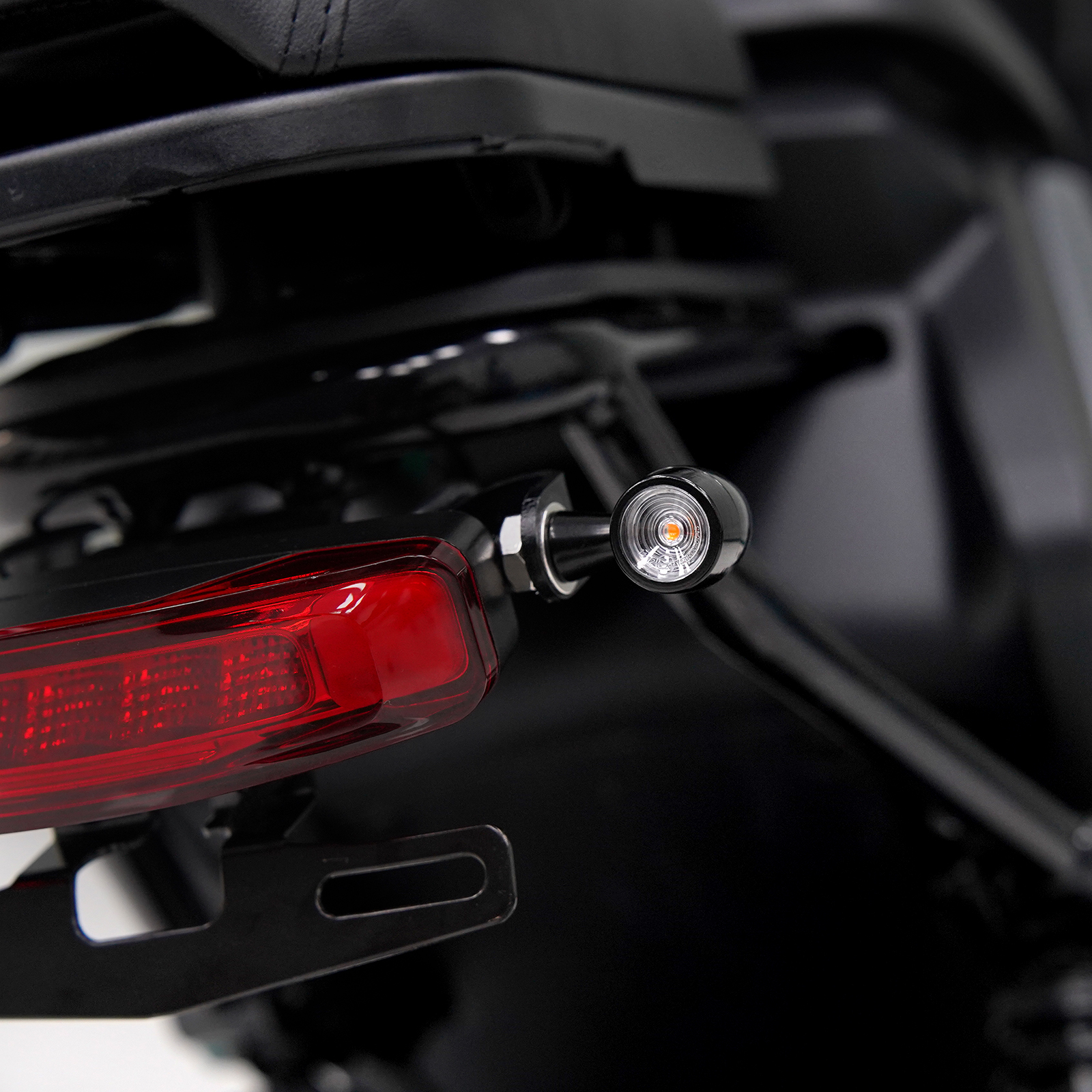 ICウインカーリレー付きバイク 汎用 小型 LED ミニ ナノ ウインカー 4個セット ハーレー ホンダ バイク用品 アンバー 高輝度 黒 マイクロミニウインカー｜nextstageyh｜05