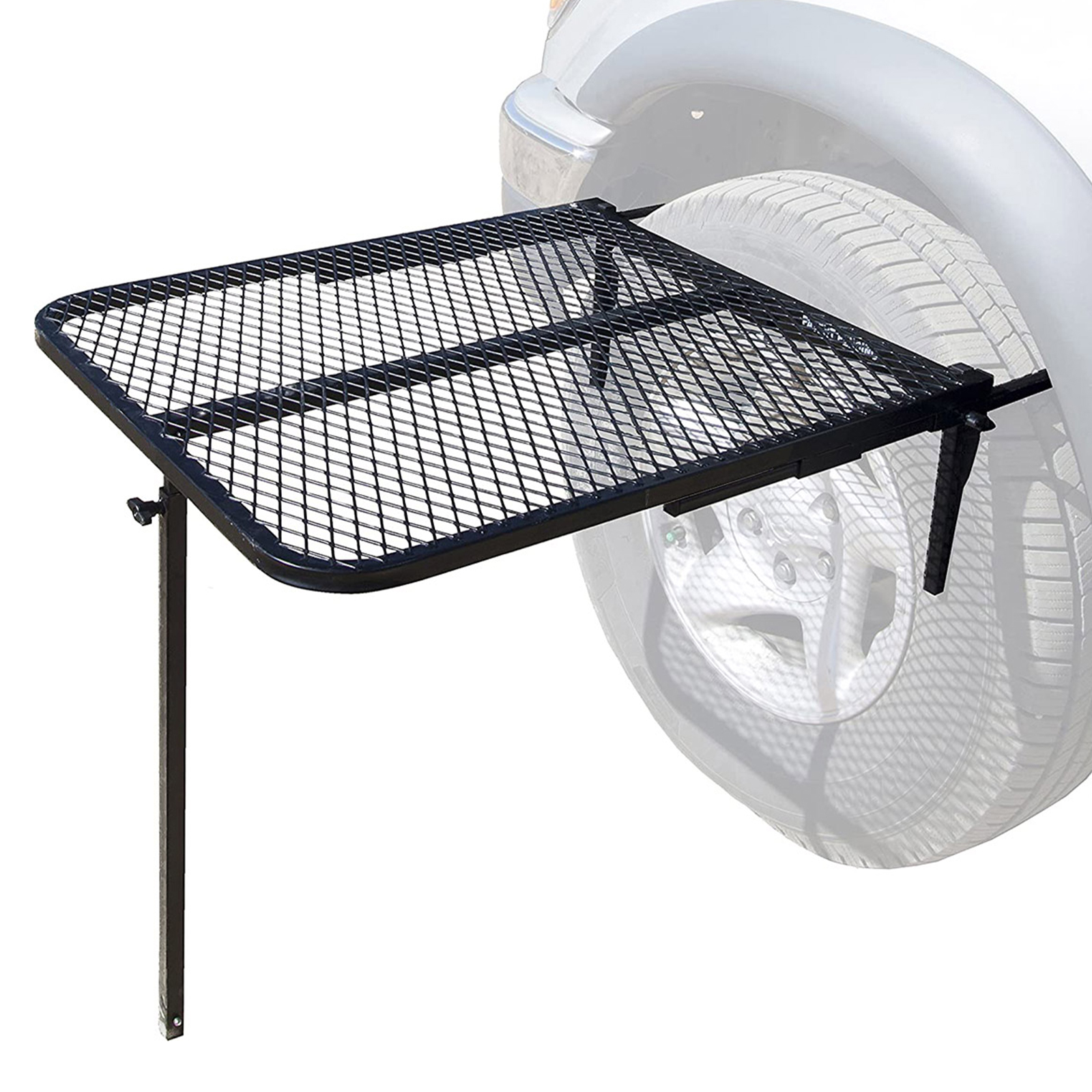 タイヤテーブル メッシュ テーブル キャンプ 車両整備 取り付け簡単