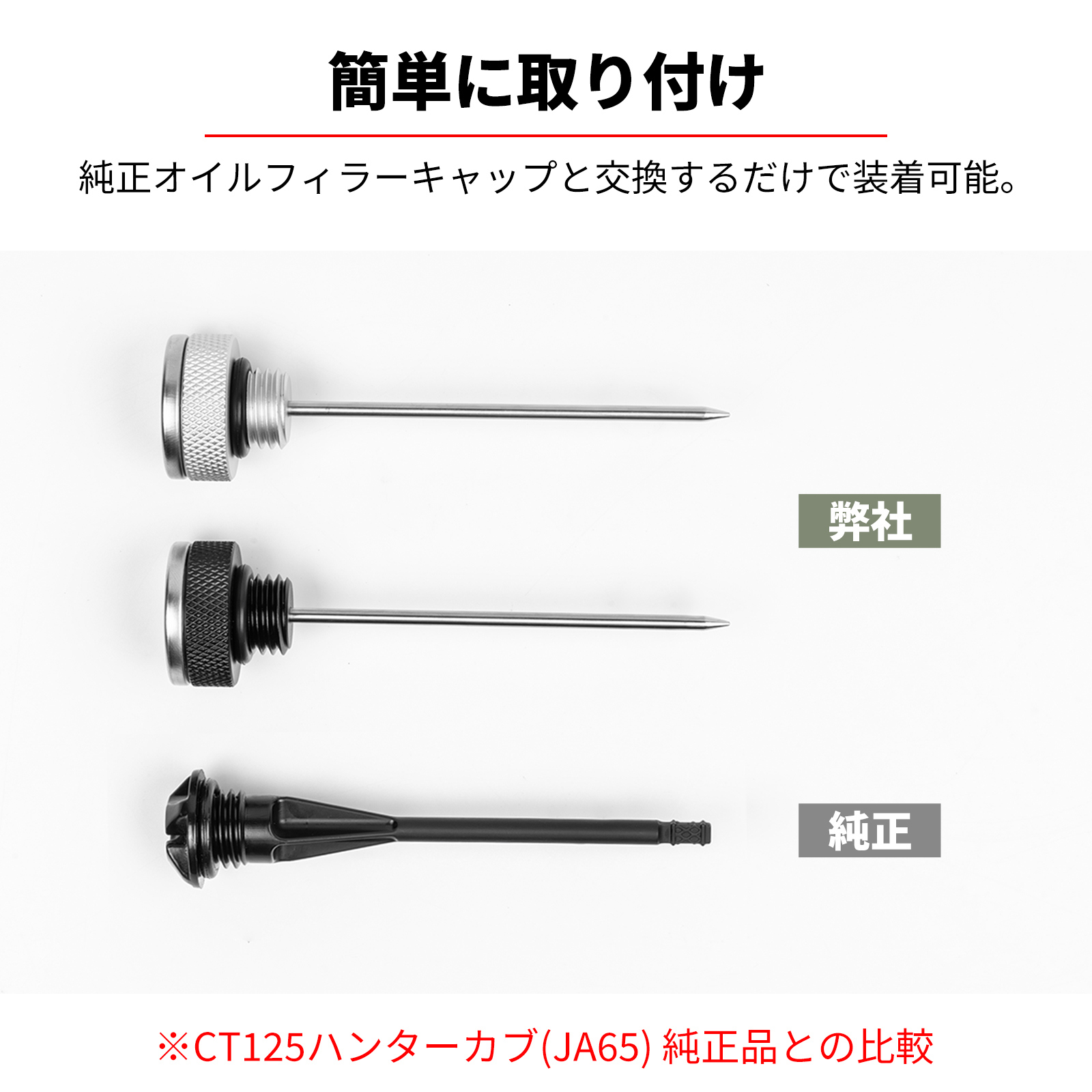 クロスカブ 50 110 オイル温度計 オイルレベルゲージ 油温計 温度ゲージ0-120℃ 温度テスター メーター オイルレベルゲージ ディップスティック【長針】 | クロスカブ | 09