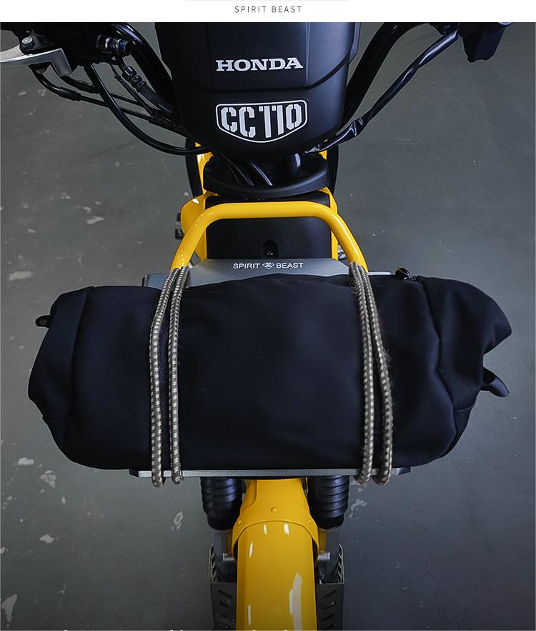 クロスカブ CC110 フロントリアキャリアトップケースリアキャリア 丈夫 一体感 ステンレス製 ブラック チタン カスタム 荷台 便利 バイク用 取り寄せ 爆買の画像