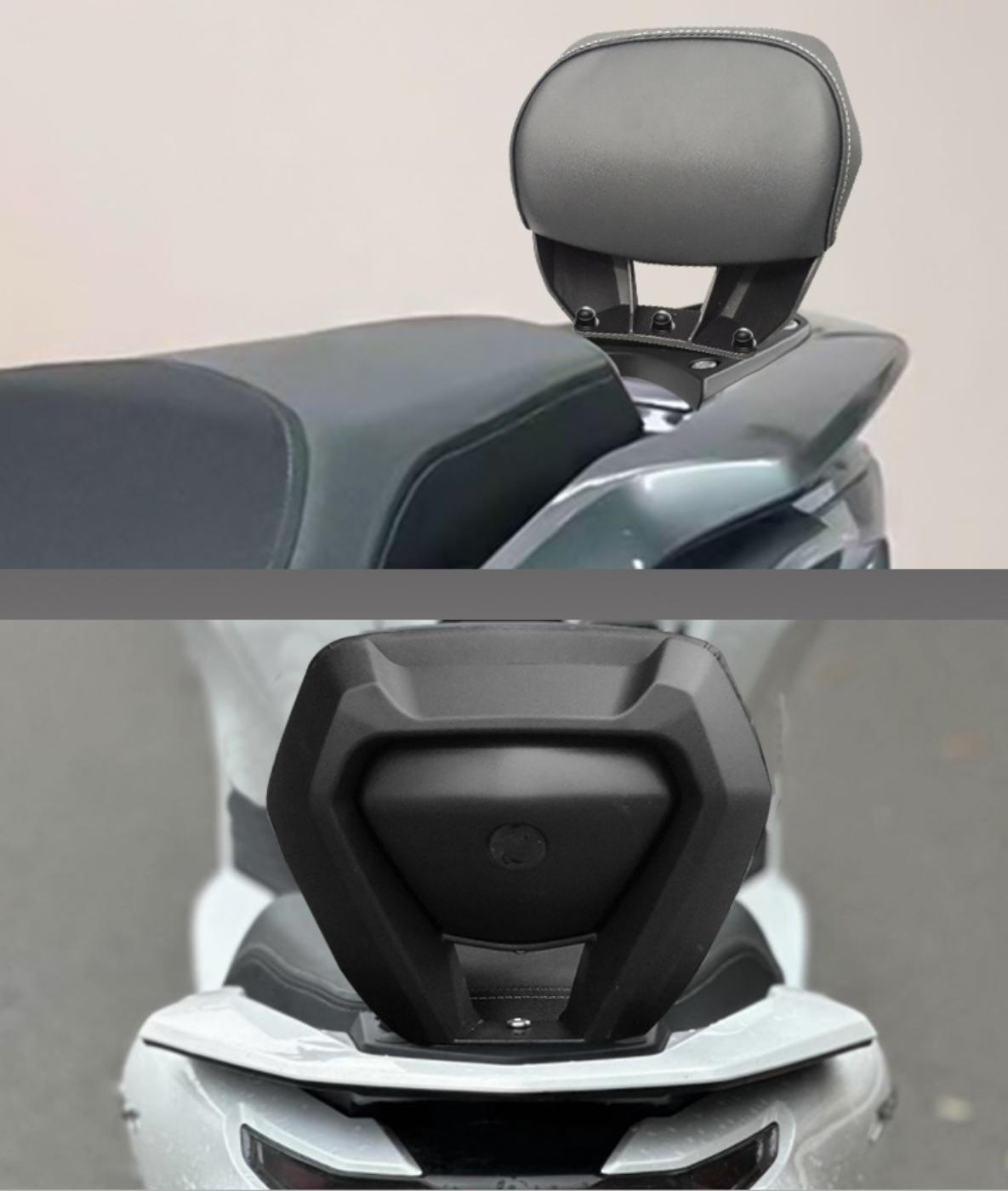 ホンダ PCX160 125 2025年式 バックレスト 背もたれ シーシーバー リアキャリア 背もたれ 増設リアシート ブラック 丈夫 一体感 レザー 疲労軽減 取寄せの画像