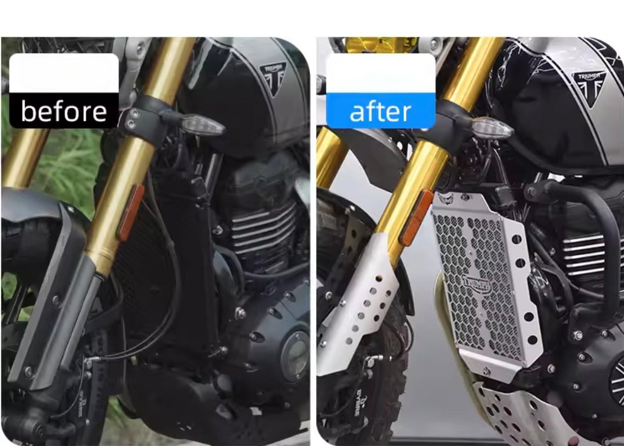 スクランブラー 400X スピード 400 ラジエーター ラジエーターガード カバー ガード プロテクター 擦り傷防止 アルミ合金製 各色選択 外装パーツ 取寄せの画像