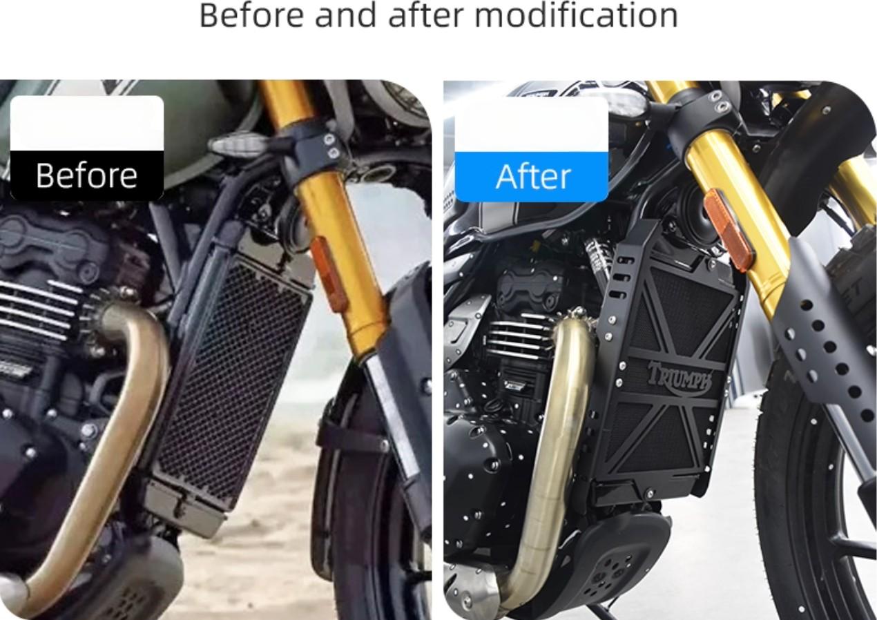 スクランブラー 400X スピード 400 ラジエーター ラジエーターガード カバー ガード プロテクター 擦り傷防止 アルミ合金製 各色選択 外装パーツ 取寄せの画像