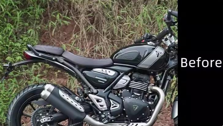 スクランブラー 400X サイドラック 左側セット 右側装着 サイドバッグサポート 荷物ラック バイクラック 取付ブラケット サイドタイヤ擦れ防止ラック 取寄せの画像