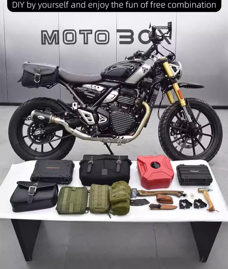 スクランブラー 400X サイドラック 左側セット 右側装着 サイドバッグサポート 荷物ラック バイクラック 取付ブラケット サイドタイヤ擦れ防止ラック 取寄せの画像