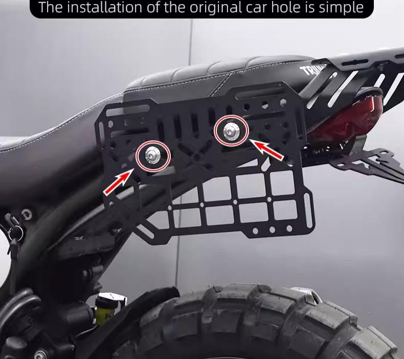 スクランブラー 400X サイドラック 左側セット 右側装着 サイドバッグサポート 荷物ラック バイクラック 取付ブラケット サイドタイヤ擦れ防止ラック 取寄せの画像