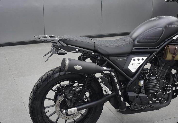 ホンダ CL250 CL500 リアキャリア トップケースキャリア アールスペース キャリア ブラック ステインレス 金属 丈夫 一体感 シルバー ブラック 純正交換 取寄せの画像