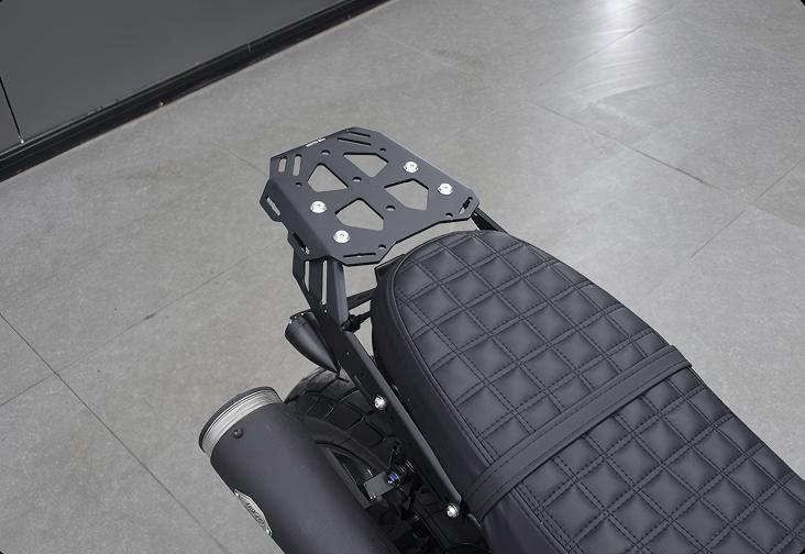 ホンダ CL250 CL500 リアキャリア トップケースキャリア アールスペース キャリア ブラック ステインレス 金属 丈夫 一体感 シルバー ブラック 純正交換 取寄せの画像