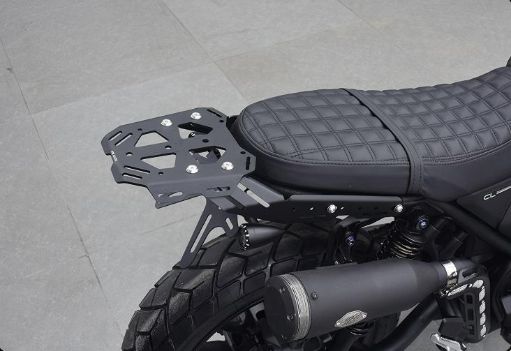 ホンダ CL250 CL500 リアキャリア トップケースキャリア アールスペース キャリア ブラック ステインレス 金属 丈夫 一体感 シルバー ブラック 純正交換 取寄せの画像